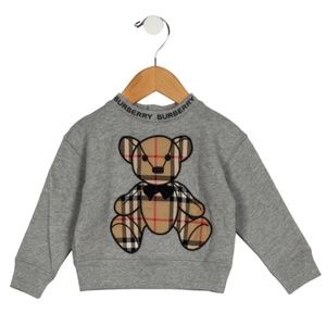 Burberry Baby Thomas Bear cotton sweater with button closure at back   12months